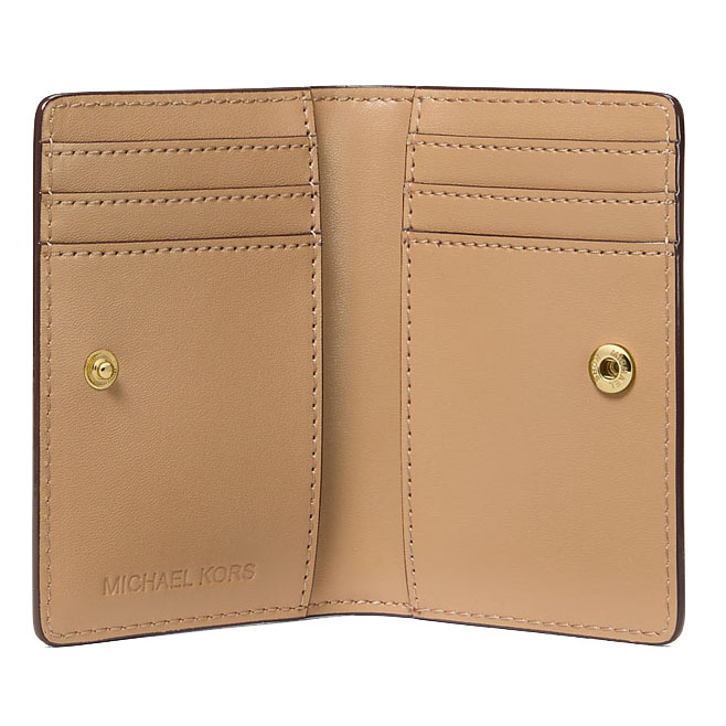 Michael Kors Jet Set Small Metallic Bi-Fold Wallet Pale Gold # 35F5GTVF5Z