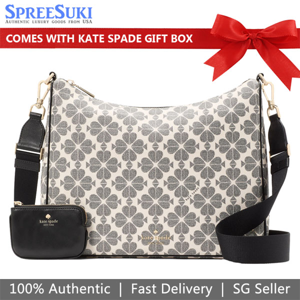 Kate Spade Spade Flower Pv Crossbody Black Multi # KK148