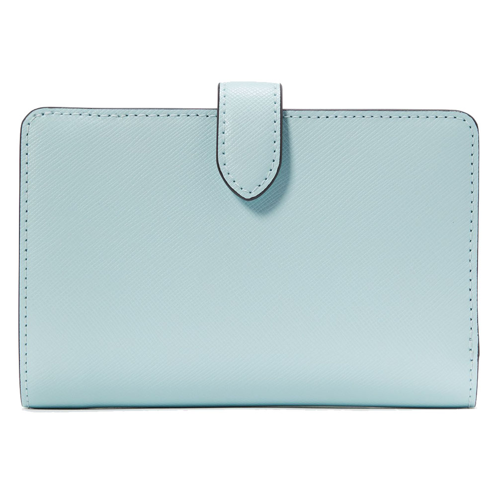 Kate Spade Medium Wallet Madison Saffiano Leather Compact Bifold Watercolor Blue # KC580