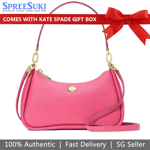 Kate Spade Kayla Small Convertible Shoulder Bag Rose Oil Pink # KI904