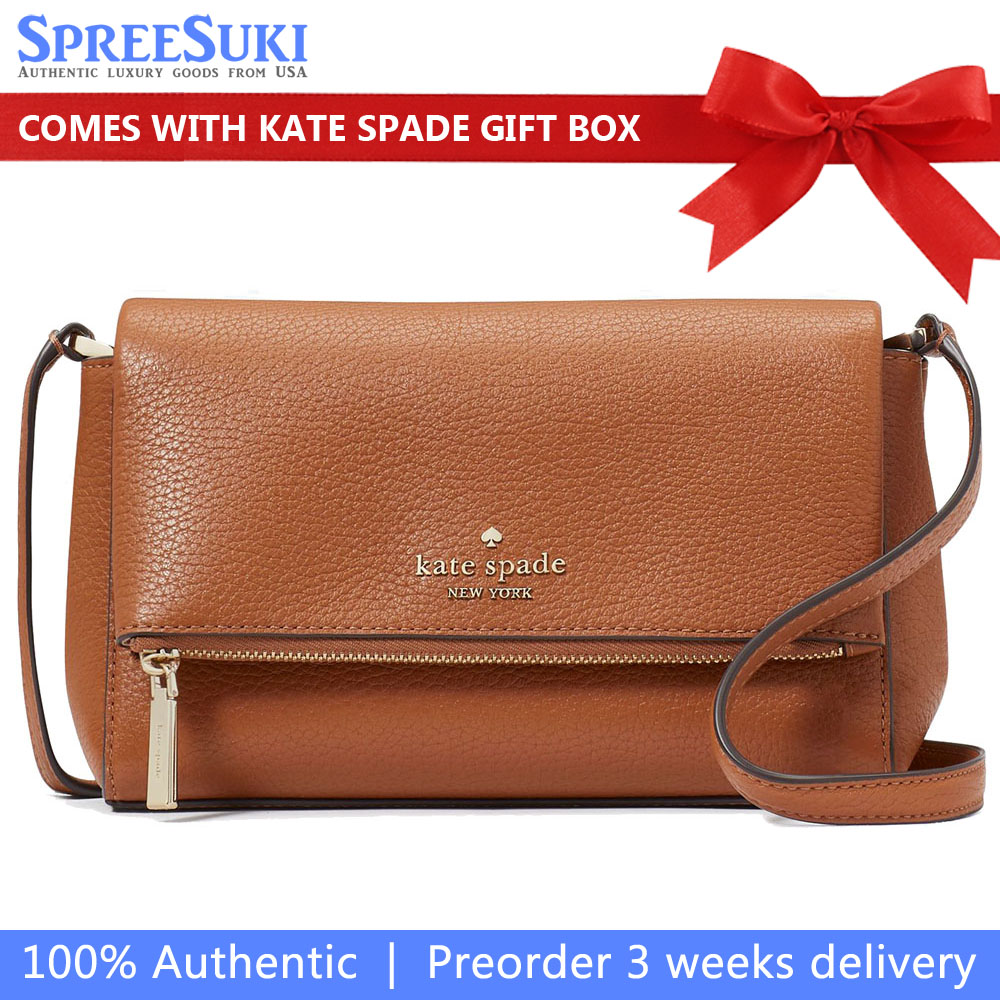 Kate Spade Leila Mini Crossbody Warm Gingerbread Brown # KE487