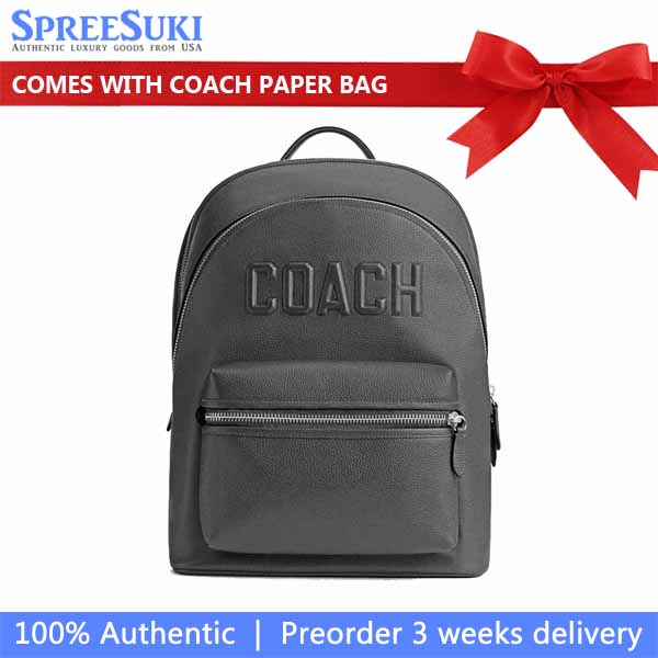 Coach Charter Backpack With Coach Graphic Charcoal # CV928