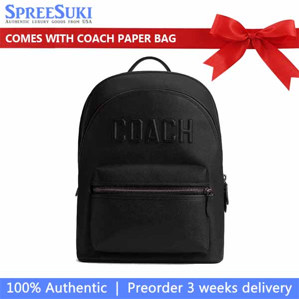 Coach Charter Backpack With Coach Graphic Black # CV928