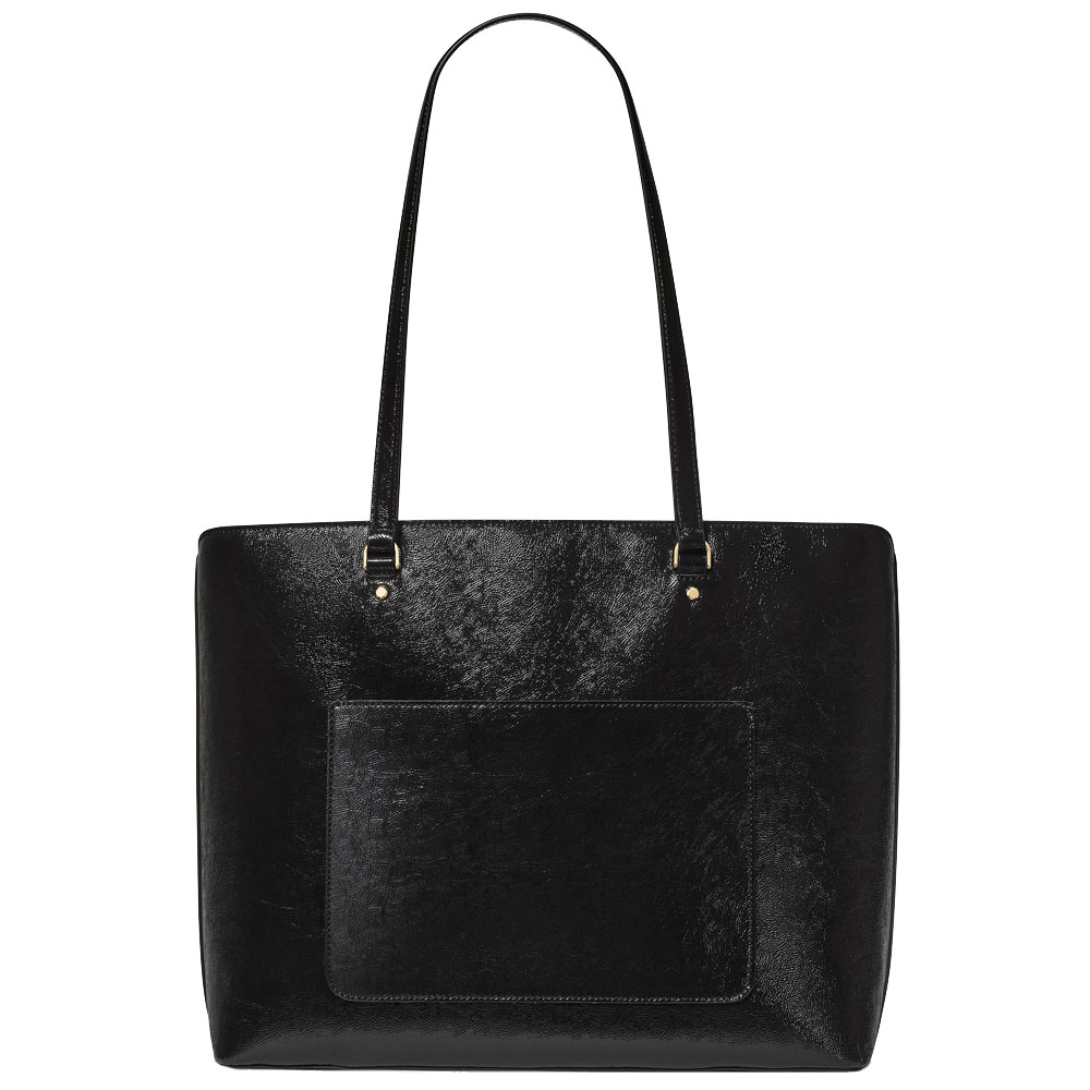 Kate Spade Bridget Crinkle Patent Large Tote Black # KM674