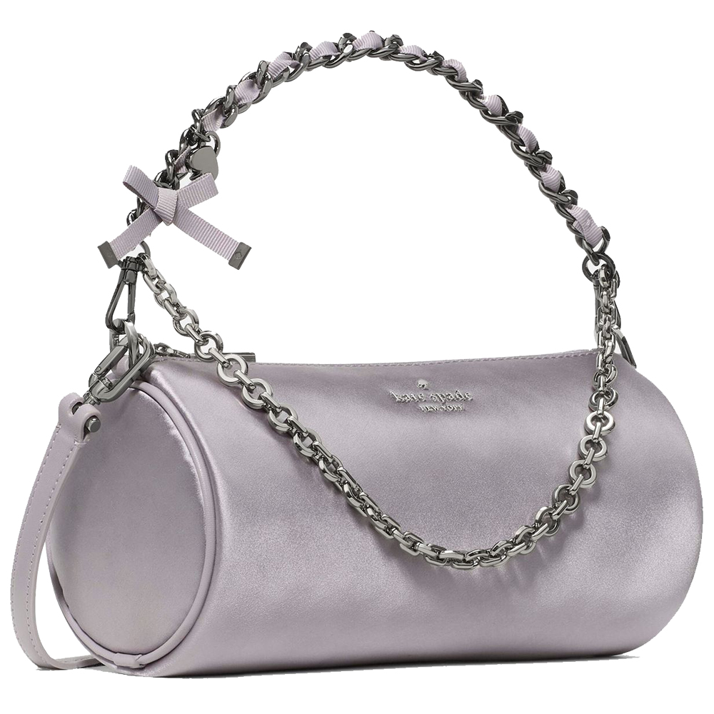 Kate Spade Roulette Satin Mini Convertible Crossbody Gravel Grey # KN204