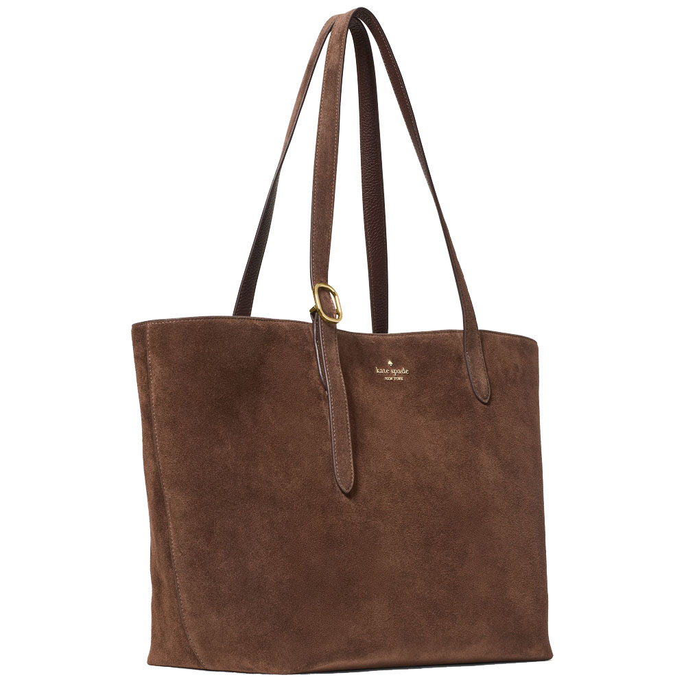 Kate Spade 454 Suede Large Tote Hot Fudge Chocolate # KM714