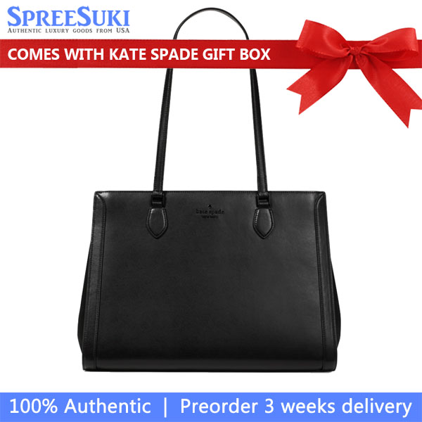 Kate Spade Madison Suede Large Laptop Tote Black Suede # KM661