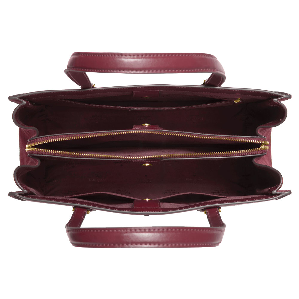 Kate Spade Madison Suede Large Laptop Tote Dark Merlot Dark Red # KM661