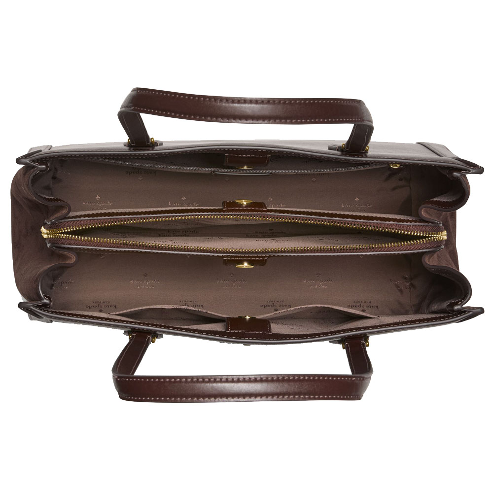Kate Spade Madison Suede Large Laptop Tote Hot Fudge Chocolate # KM661
