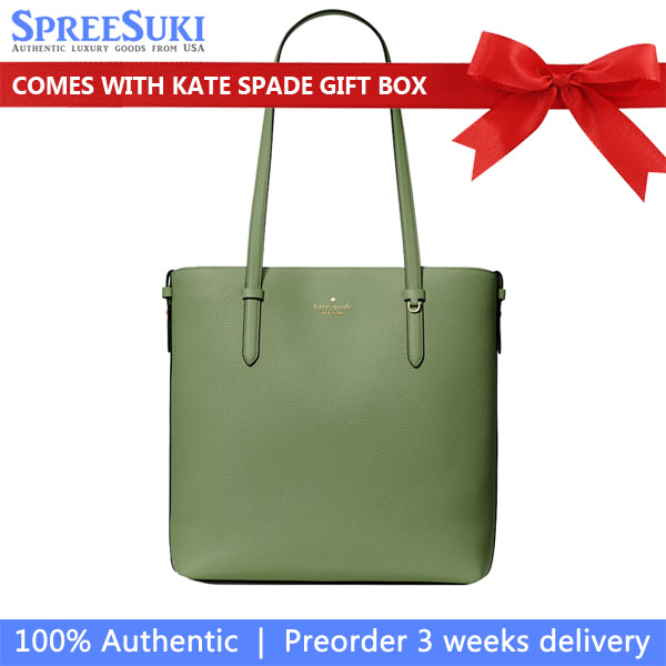 Kate Spade Juliette Leather Medium Tote Cedar Stand Green # KN188