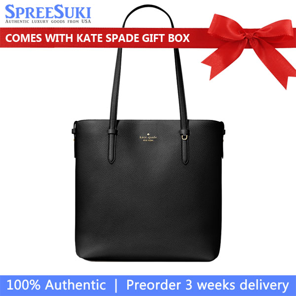 Kate Spade Juliette Leather Medium Tote Black # KN188