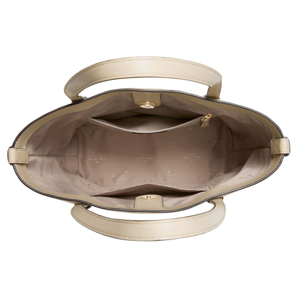 Kate Spade Juliette Leather Medium Tote Light Sand Beige # KN188