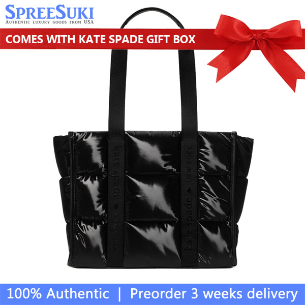 Kate Spade Kip Puffy Large Tote Black # KM667