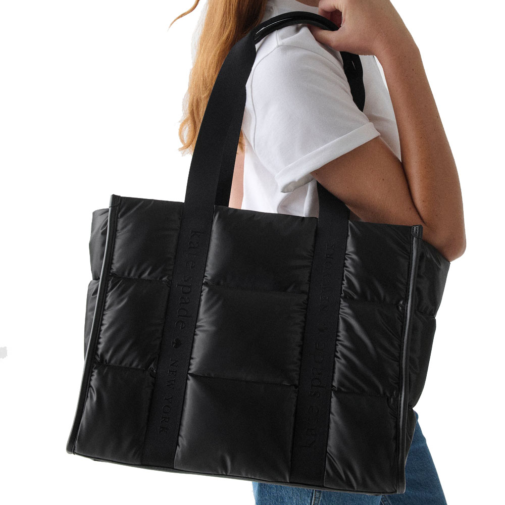 Kate Spade Kip Puffy Large Tote Black # KM667
