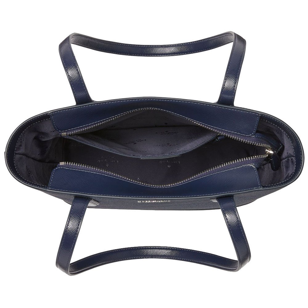 Kate Spade Glitter Tinsel Tote Parisian Navy # K9338