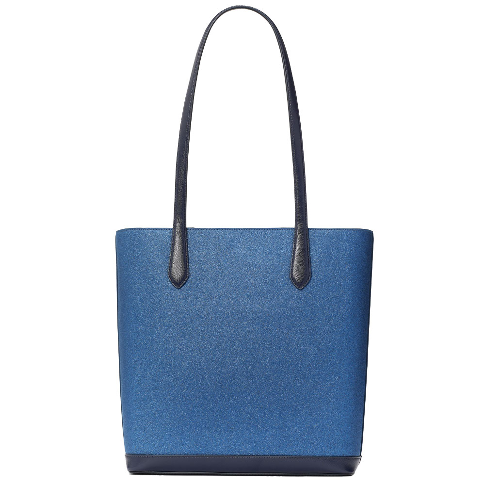 Kate Spade Glitter Tinsel Tote Parisian Navy # K9338