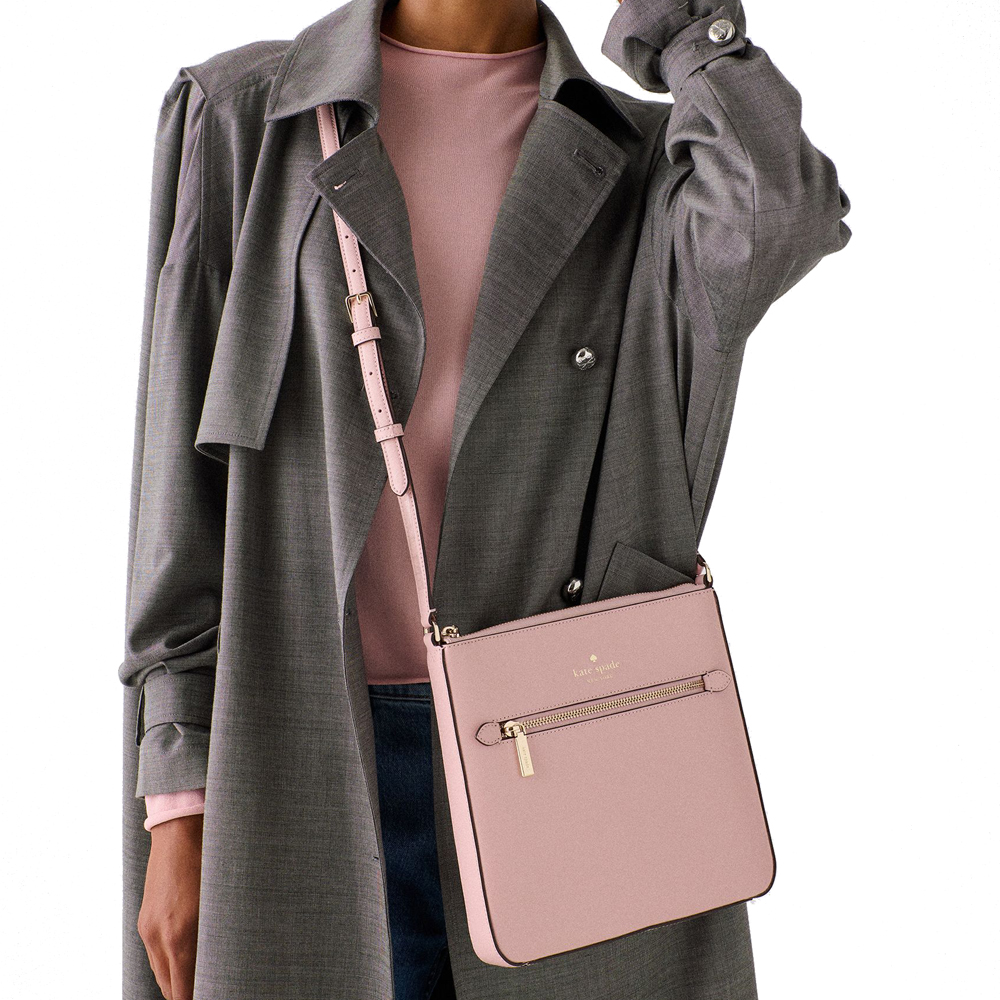 Kate Spade Sadie Saffiano Leather North South Crossbody Bag Sling Tutu Pink # K7379