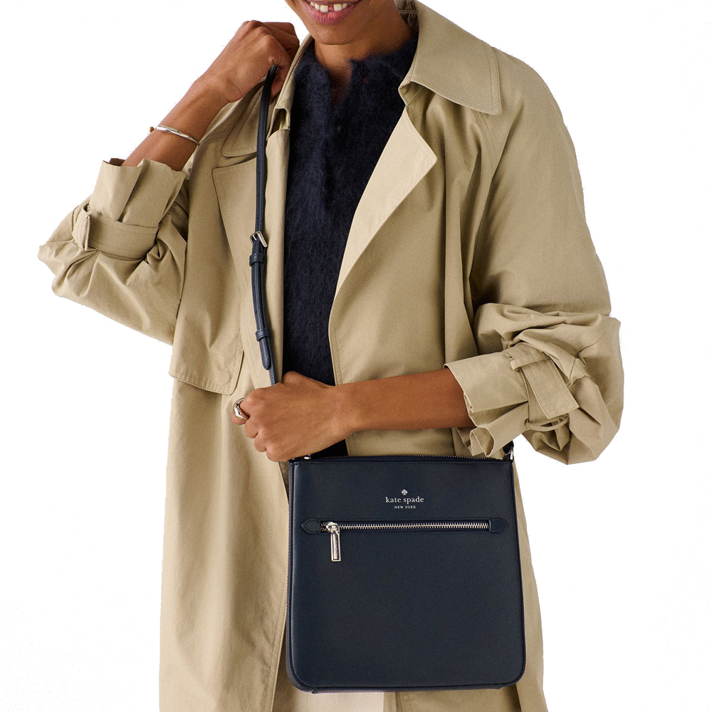 Kate Spade Sadie Saffiano Leather North South Crossbody Bag Sling Blazer Blue Dark blue # K7379