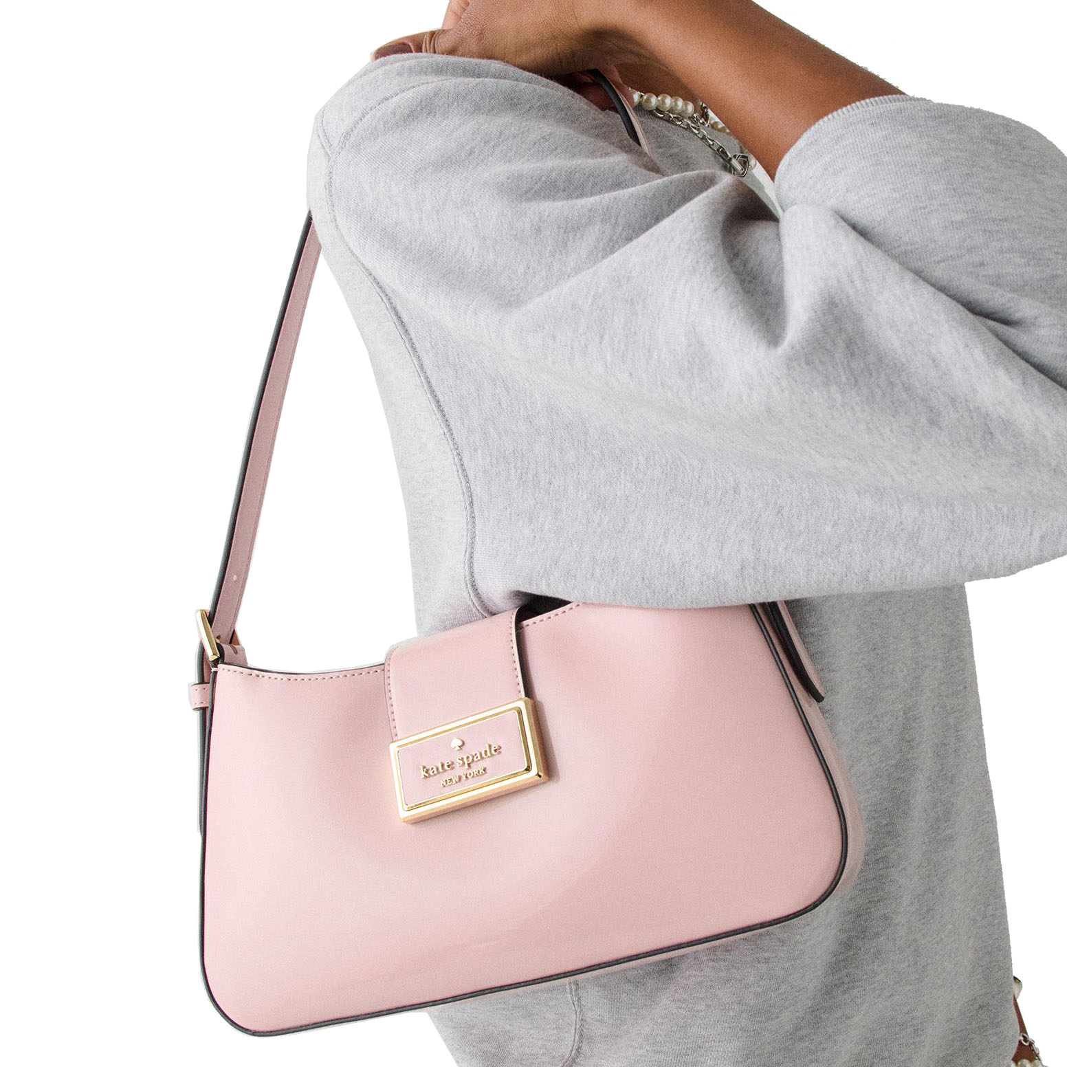 Kate Spade Reegan Patent Small Shoulder Bag Tutu Pink # KF530