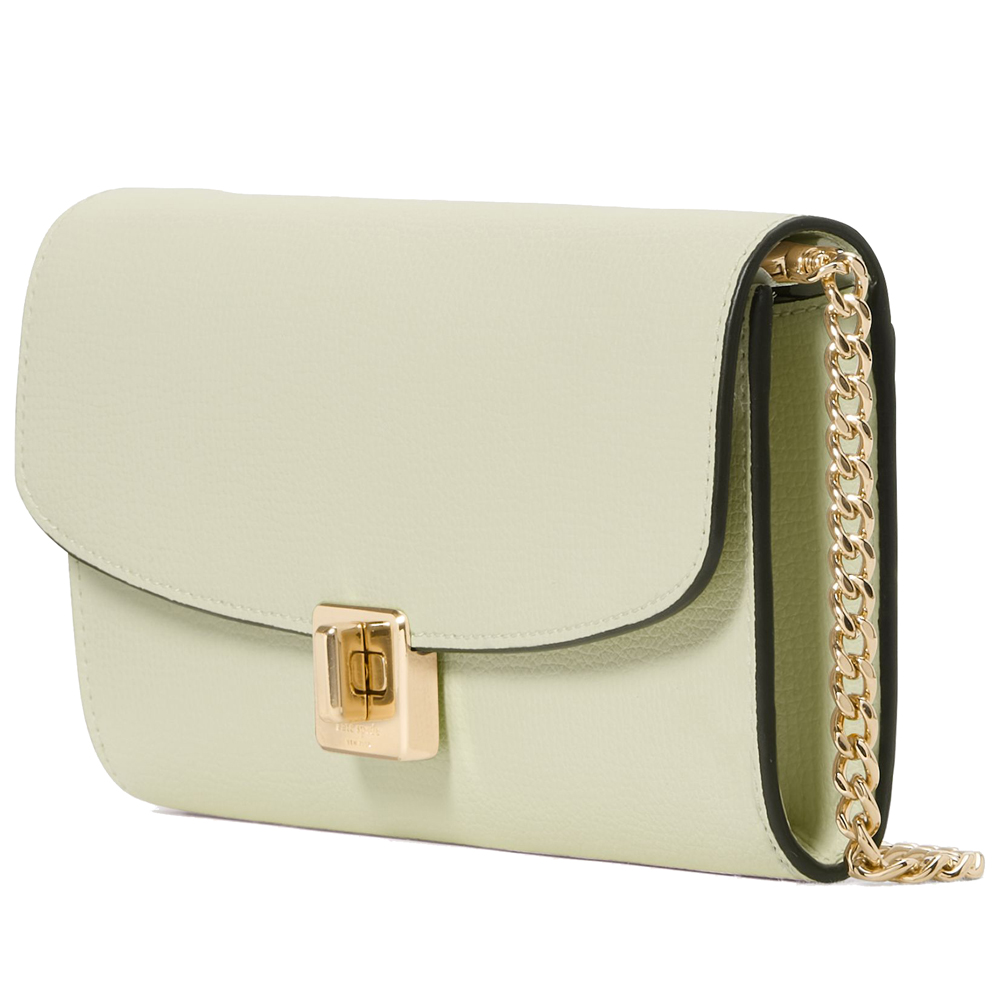 Kate Spade Phoebe Turnlock Wallet-On-Chain Sage Bundle Light green # KK248
