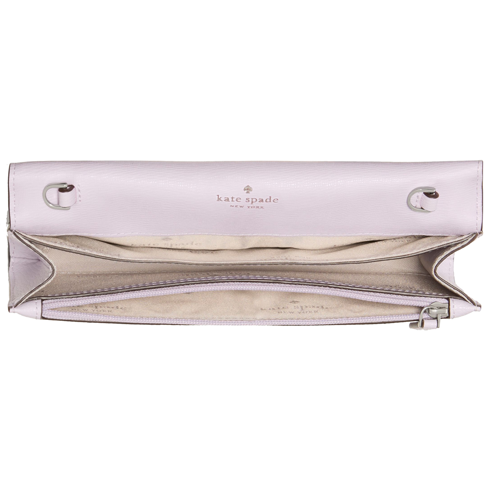 Kate Spade Phoebe Turnlock Wallet-On-Chain Light Frozen Lilac Light Purple # KK248