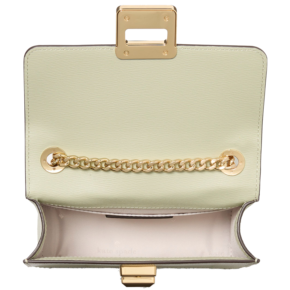 Kate Spade Phoebe Turnlock Mini Flap Crossbody Sage Bundle Light green # KK896