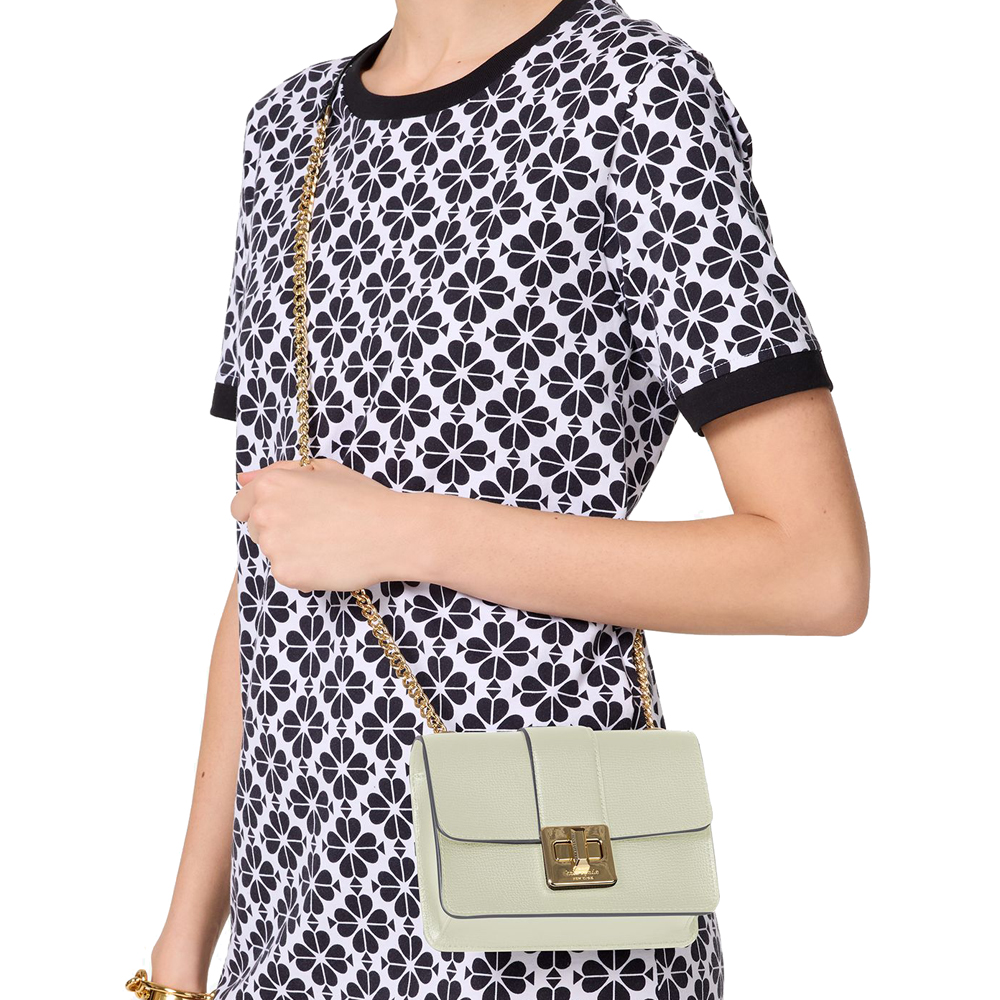 Kate Spade Phoebe Turnlock Mini Flap Crossbody Sage Bundle Light green # KK896