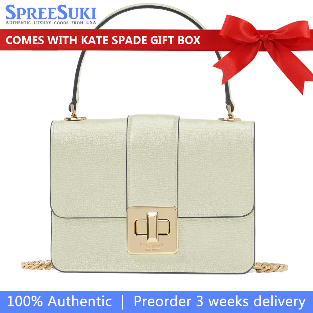 Kate Spade Phoebe Turnlock Mini Flap Crossbody Sage Bundle Light green # KK896