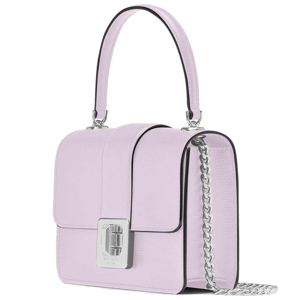 Kate Spade Phoebe Turnlock Mini Flap Crossbody Light Frozen Lilac Light Purple # KK896