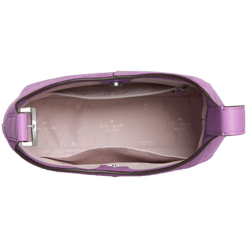 Kate Spade 454 Suede Small Shoulder Bag Wisteria Light Purple # KM472