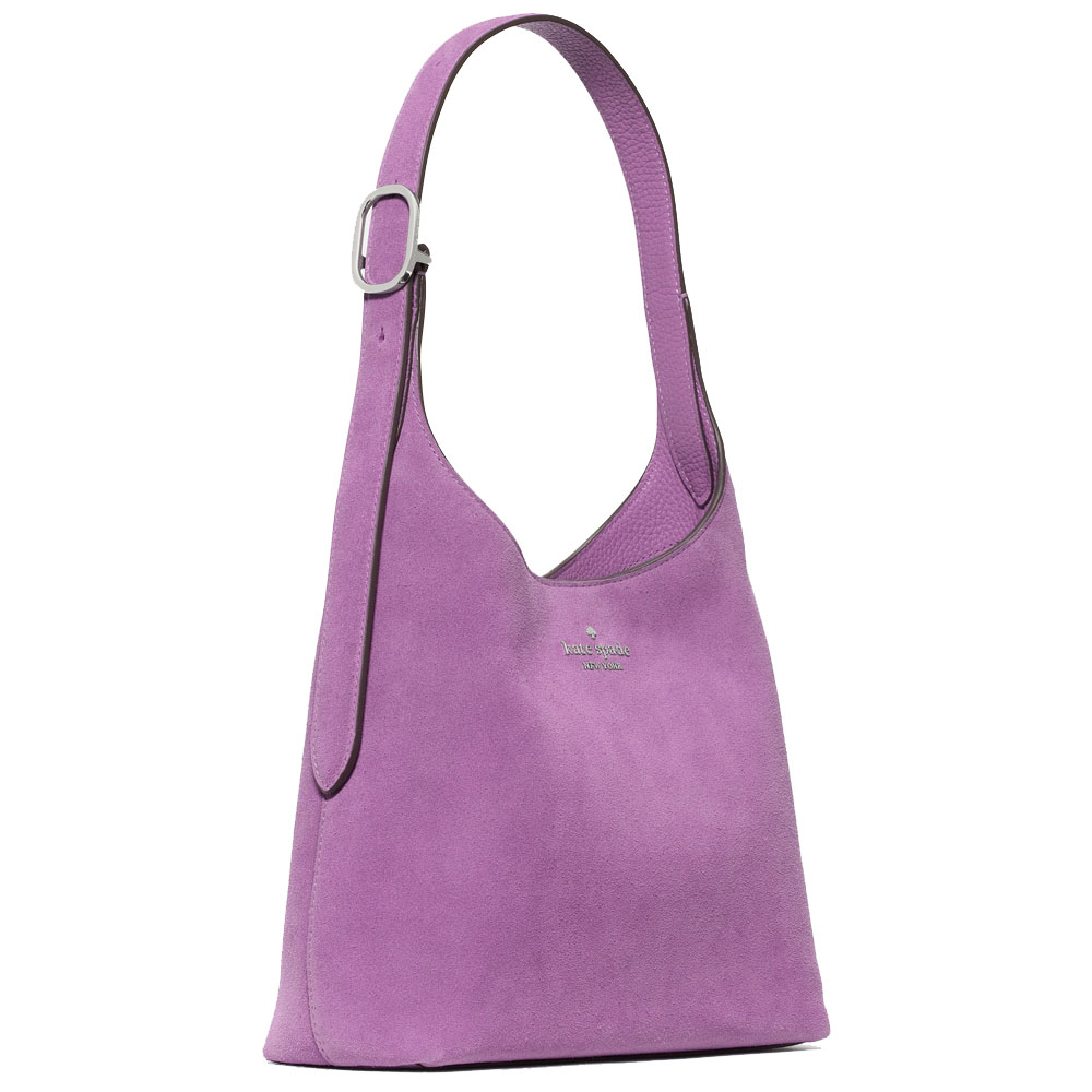 Kate Spade 454 Suede Small Shoulder Bag Wisteria Light Purple # KM472