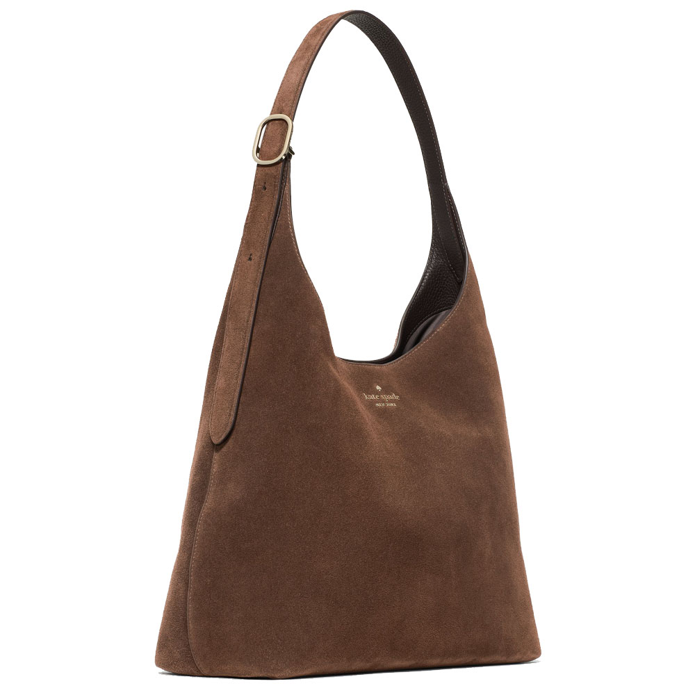 Kate Spade 454 Suede Large Shoulder Bag Hot Fudge Chocolate # KM151