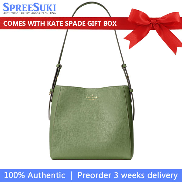 Kate Spade Juliette Medium Bucket Bag Cedar Stand Green # KM546