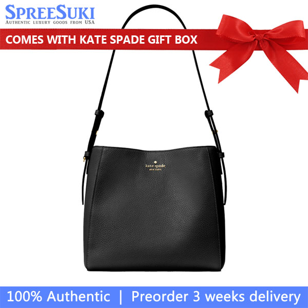 Kate Spade Juliette Medium Bucket Bag Black # KM546