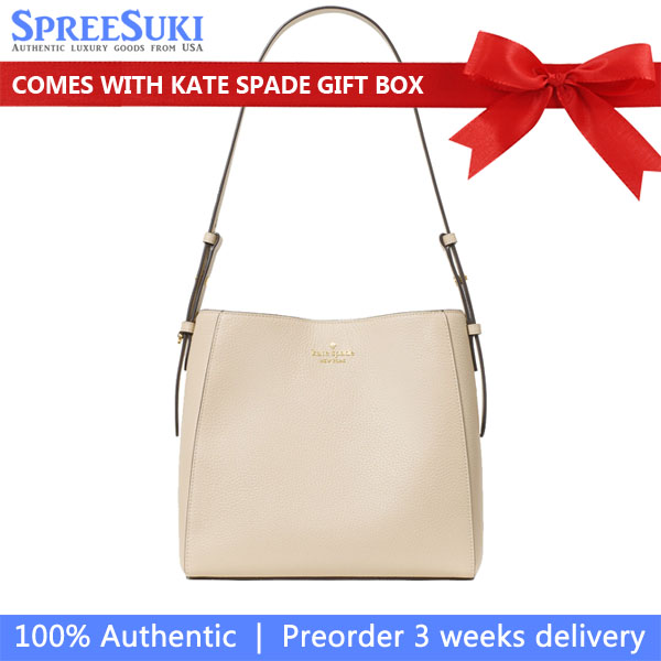 Kate Spade Juliette Medium Bucket Bag Light Sand Beige # KM546