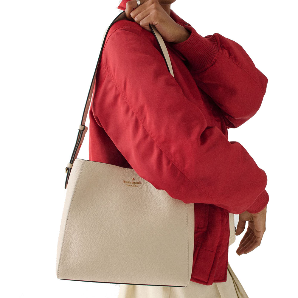 Kate Spade Juliette Medium Bucket Bag Light Sand Beige # KM546