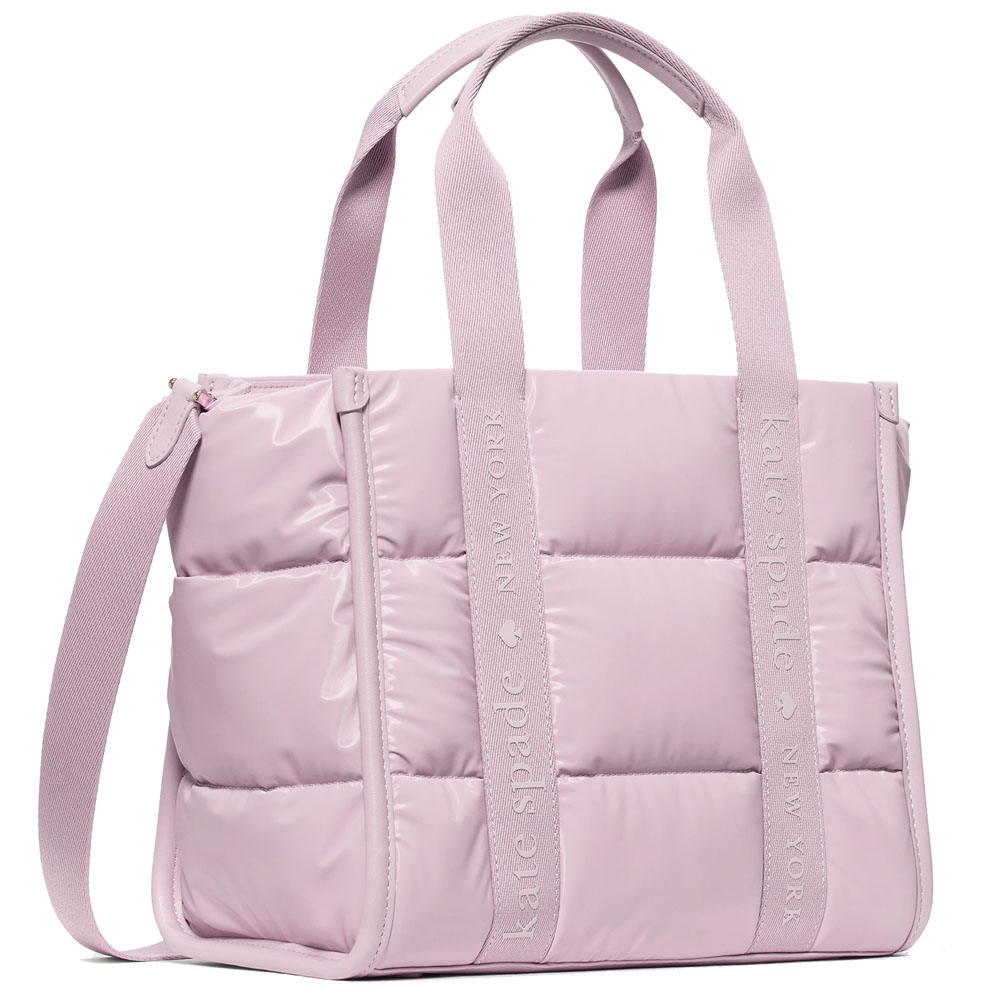 Kate Spade Kip Puffy Small Tote Lavender Smoke Light Purple # KM669
