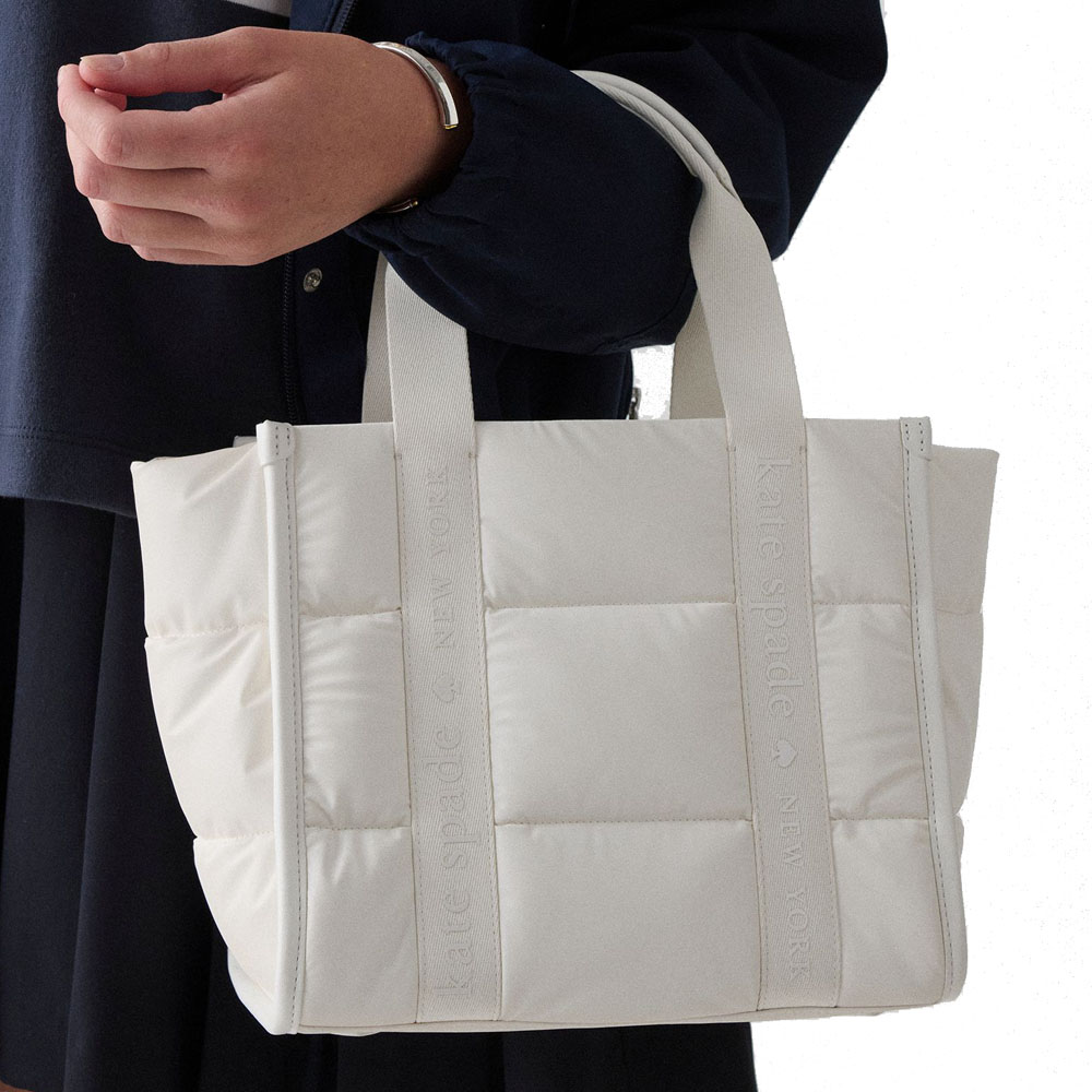 Kate Spade Kip Puffy Small Tote Optic White # KM669