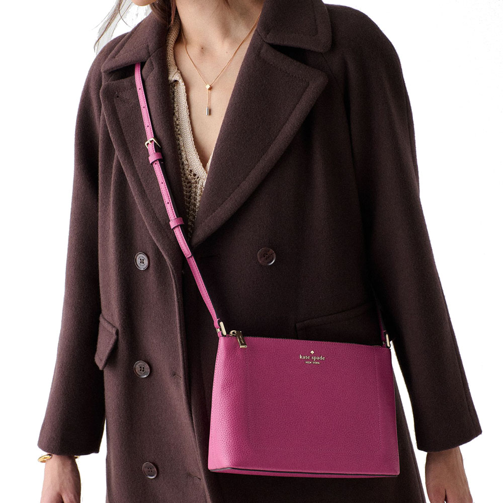 Kate Spade Leila Medium Crossbody Nouveau Rose Violet # KG464