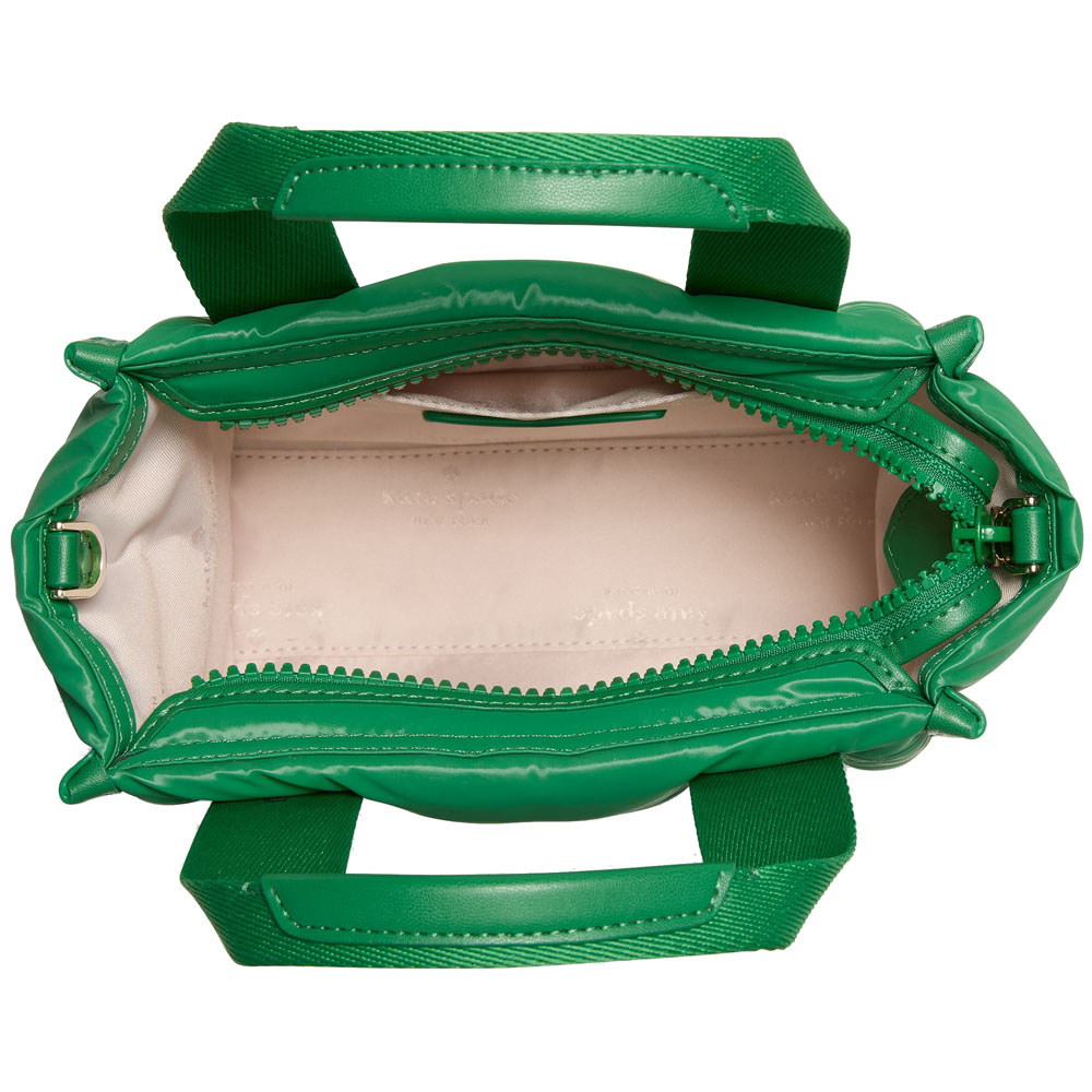 Kate Spade Kip Puffy Mini Tote Green Bean Dark Green # KM668
