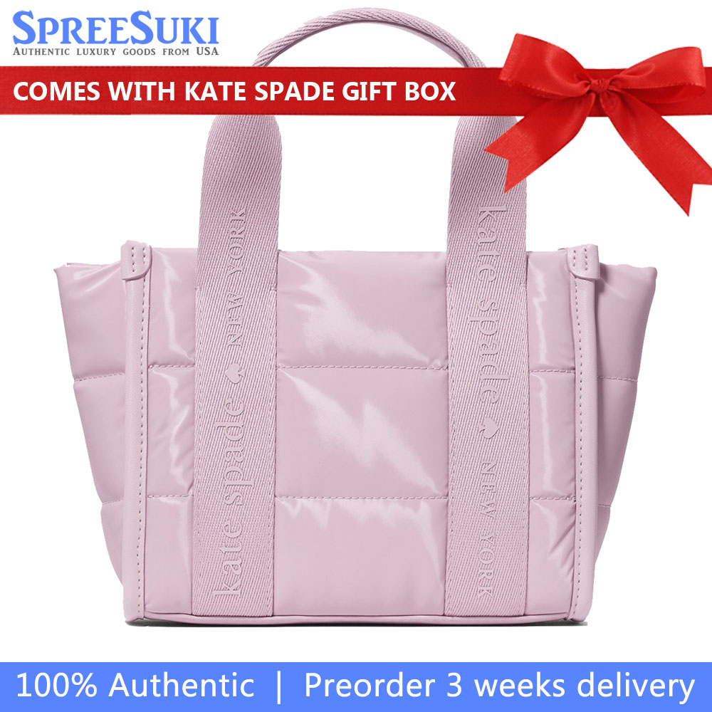 Kate Spade Kip Puffy Mini Tote Lavender Smoke Light Purple # KM668