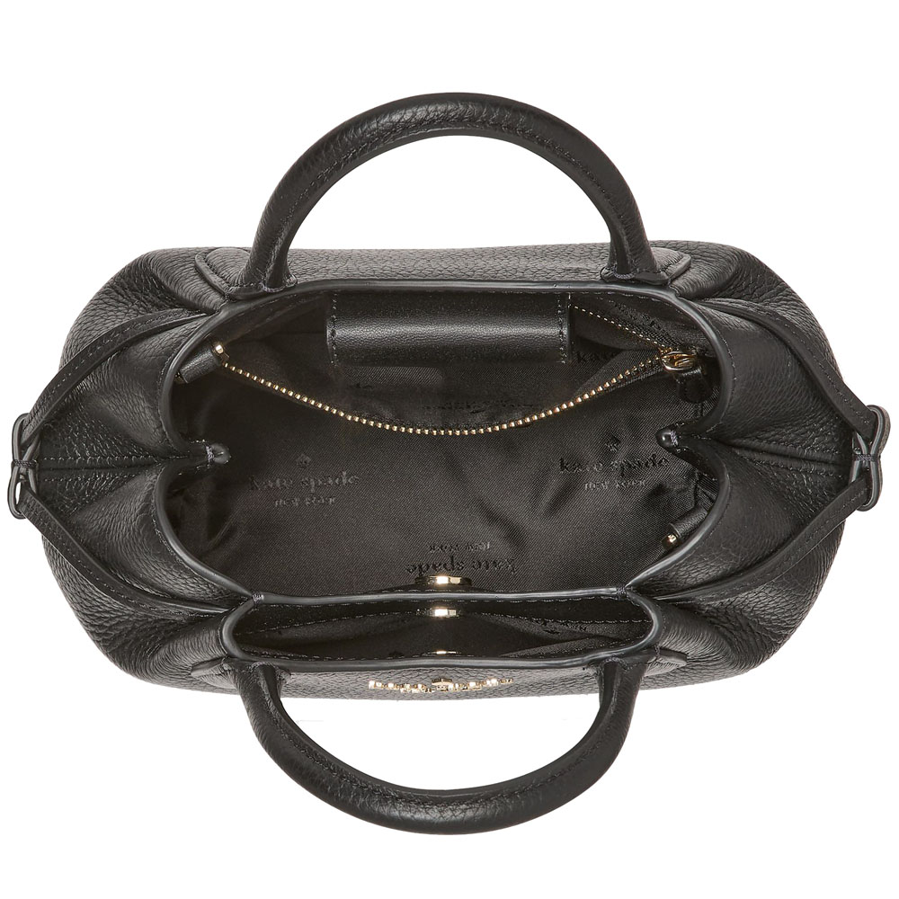 Kate Spade Crossbody Bag Sling Dumpling Pebbled Leather Mini Satchel Black # KI859