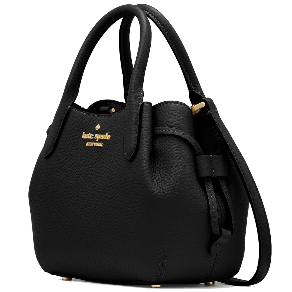 Kate Spade Crossbody Bag Sling Dumpling Pebbled Leather Mini Satchel Black # KI859