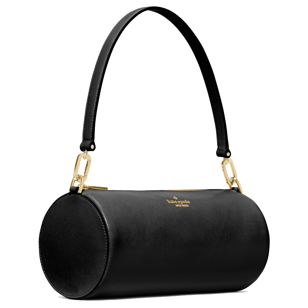 Kate Spade Roulette Glazed Leather Medium Shoulder Bag Black # KN202