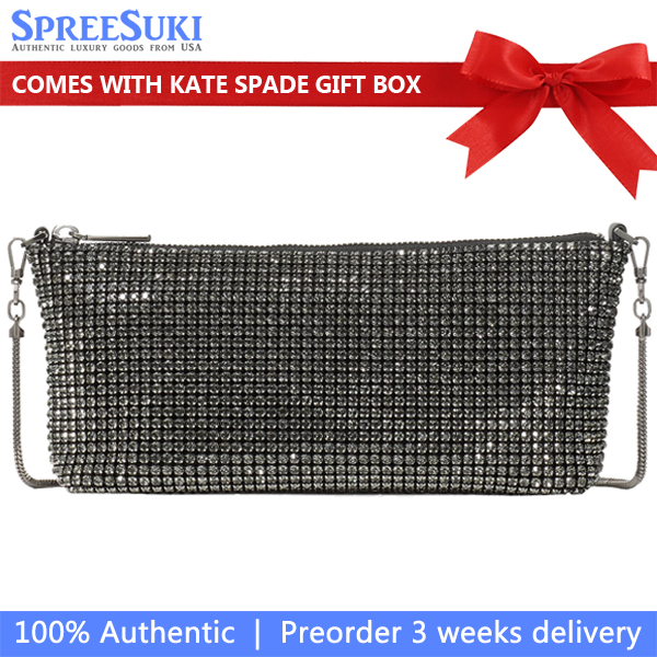 Kate Spade Andie Faux Crystal Mesh Small Shoulder Green Multi # KM650