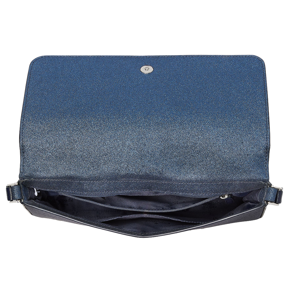 Kate Spade Glitter Tinsel Flap Shoulder Bag Parisian Navy Navy Blue # KE595