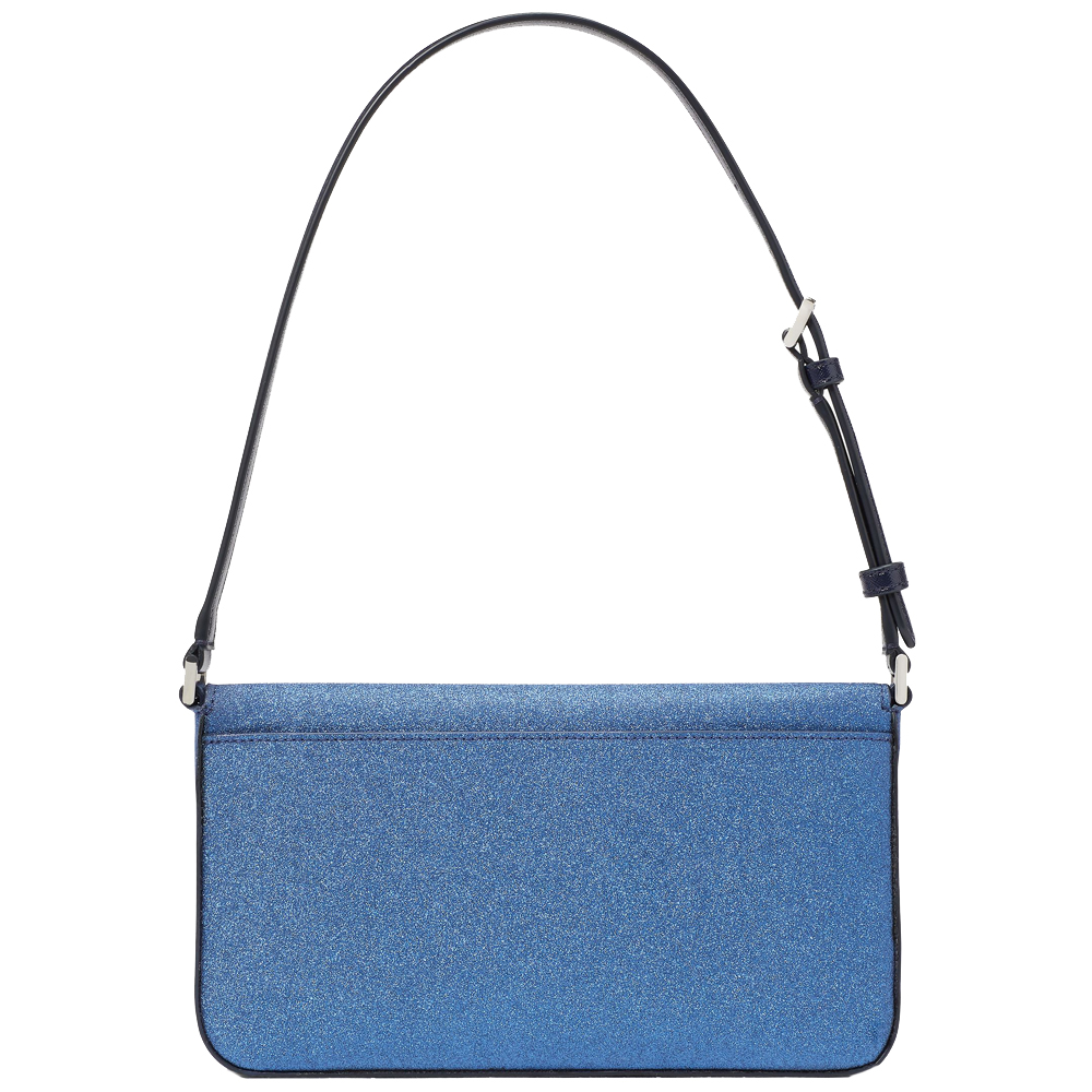 Kate Spade Glitter Tinsel Flap Shoulder Bag Parisian Navy Navy Blue # KE595