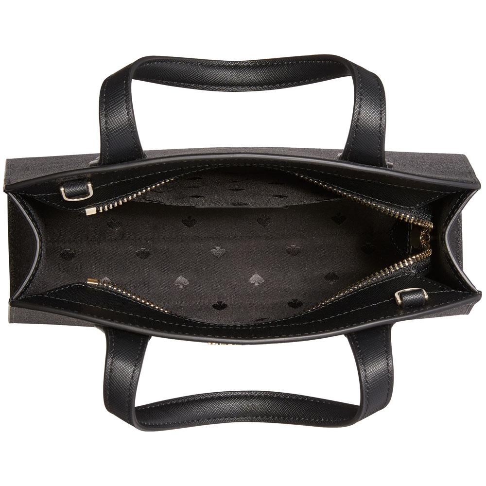 Kate Spade Glitter Tinsel Satchel Black # K9337