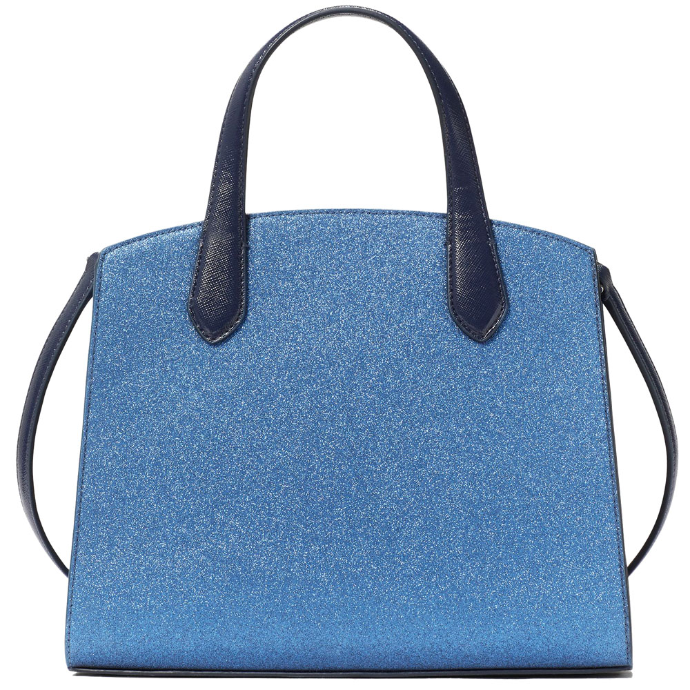 Kate Spade Glitter Tinsel Satchel Parisian Navy # K9337