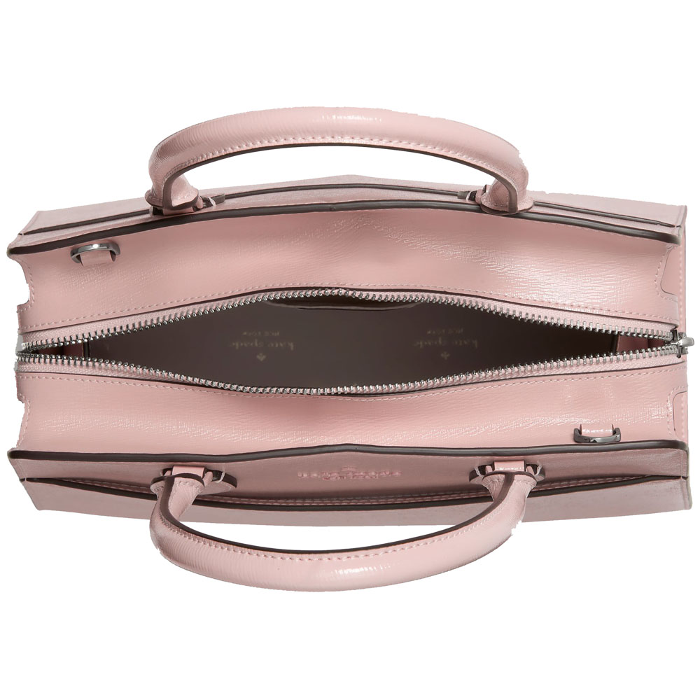 Kate Spade Madison Textured Patent Leather Medium Satchel Tutu Pink Light pink # KN241